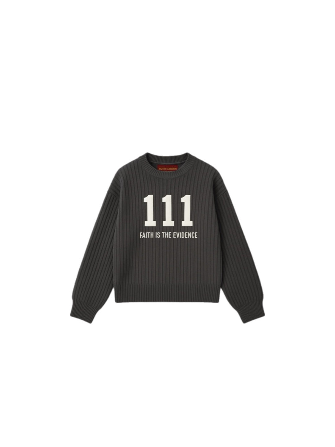 11:1” Ribbed black Knit Sweater – FAITH GARDEN