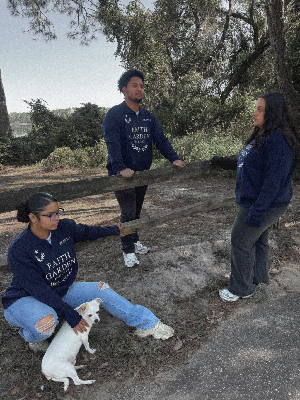 Faith Garden “Prov 3:5” Cable-Knit Sweater– Crest Edition