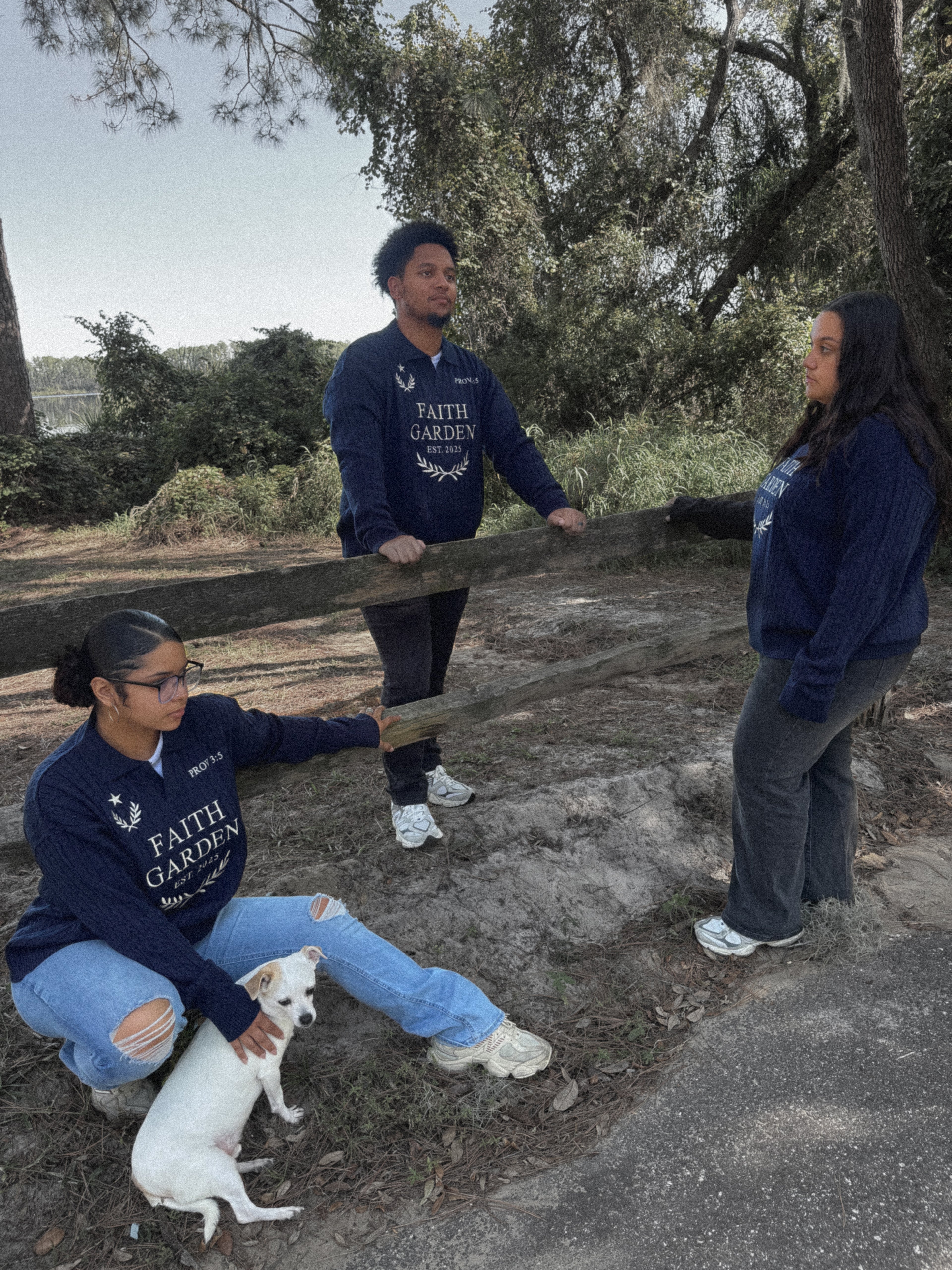 Faith Garden “Prov 3:5” Cable-Knit Sweater– Crest Edition